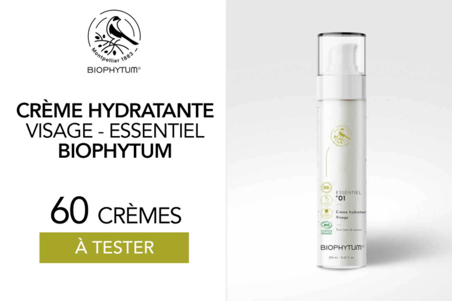 ESSENTIEL 01- La crème hydratante 50 ml : 60 soins à tester !