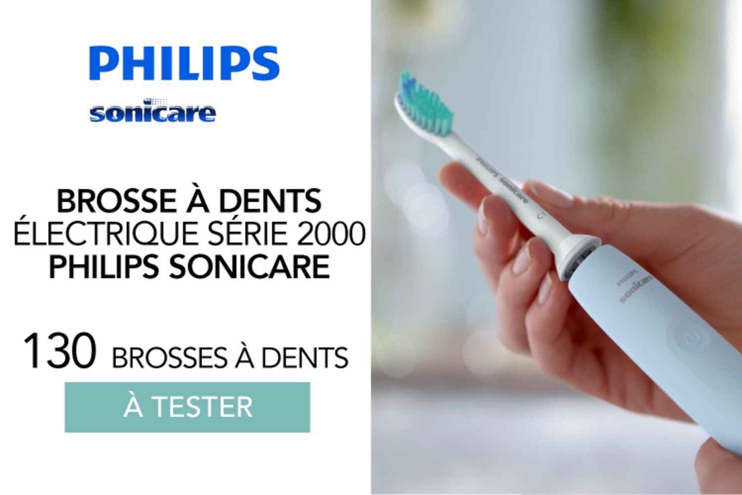 Brosse à dents électrique 2100 Series de Philips Sonicare : 130 brosses à dents à tester !