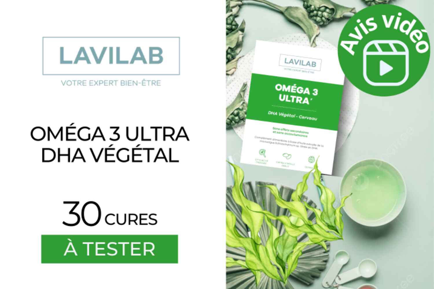 30 Oméga 3 Ultra DHA Végétal Avis Vidéo