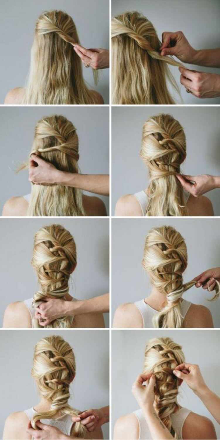 tutorial tresse torsade romantique