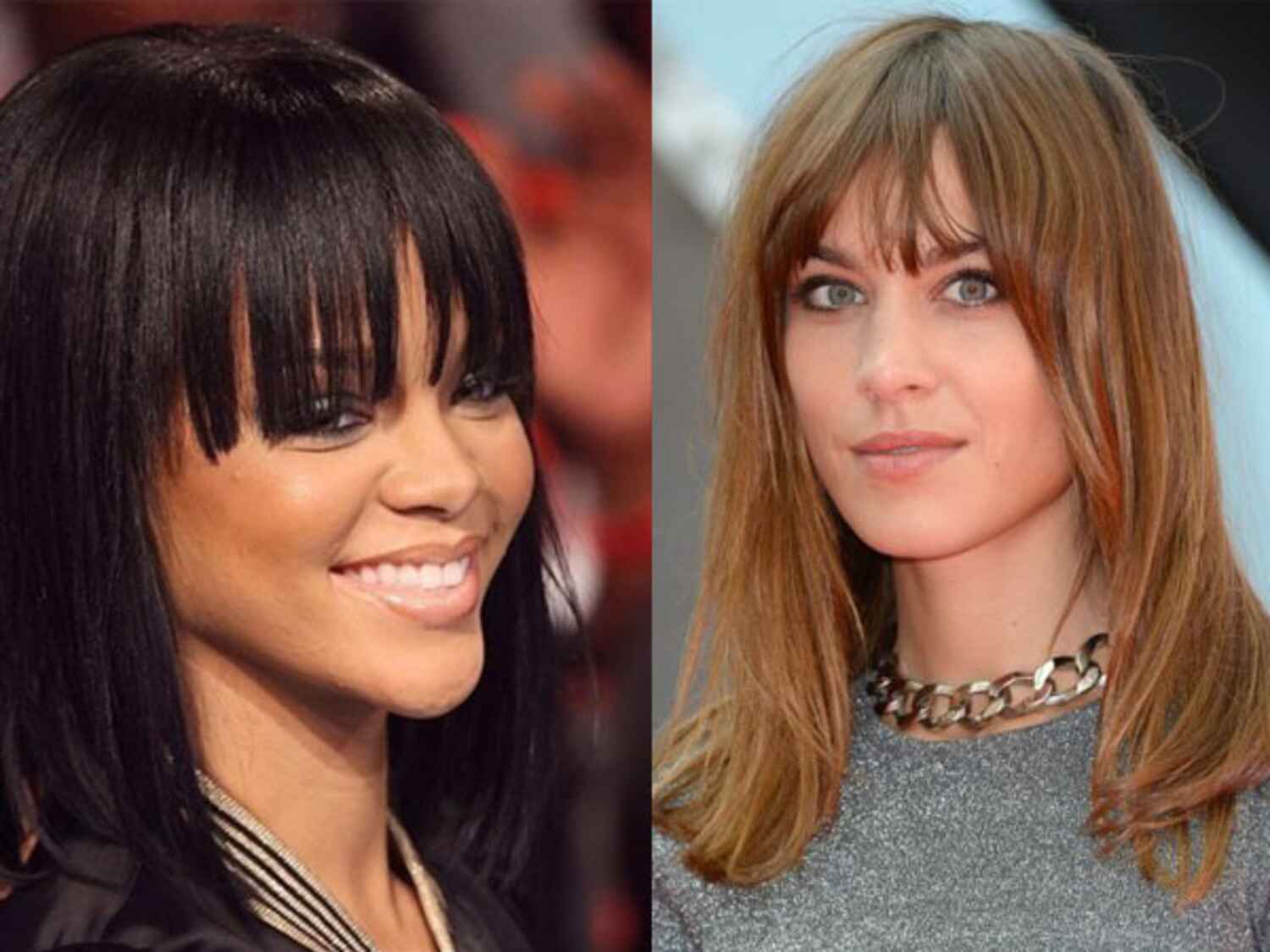 Rihanna et Alexa Chung portent un lob à frange