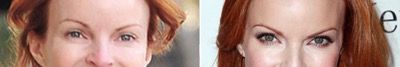 Le maquillage pour les yeux en amandes avant/après 