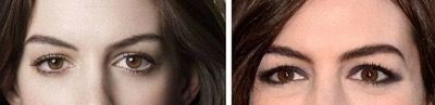 Un exemple de maquillage pour les yeux tombants 