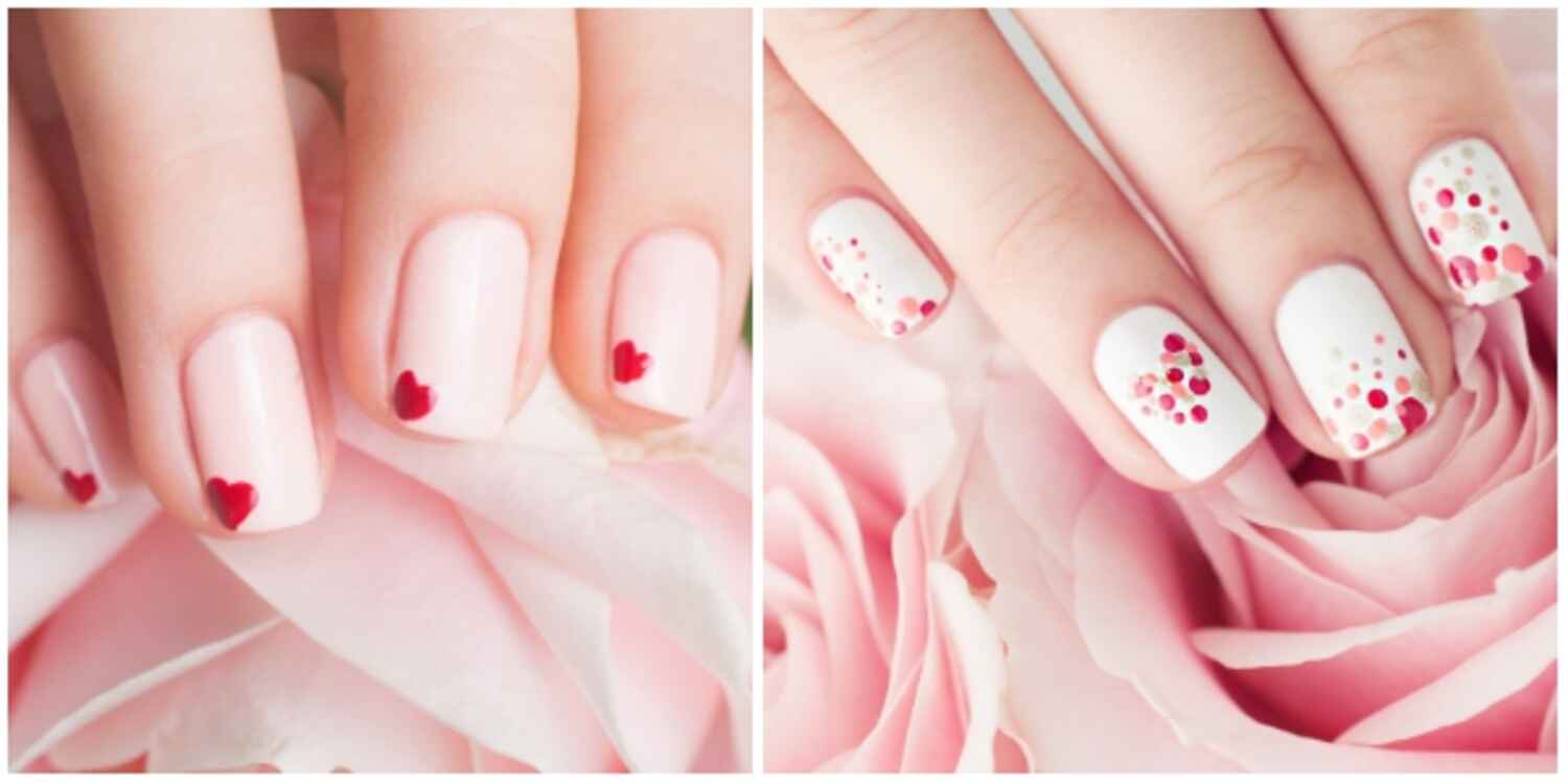 Manucure de Saint Valentin : simple et romantique