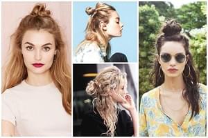 half bun coiffure